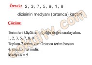 ortanca medyan nedir konu anlatimi ve cozumlu sorular ornekler