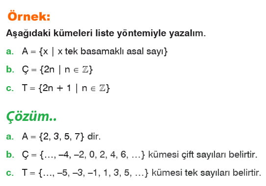 Ortak özellik yöntemi örnek soru 2