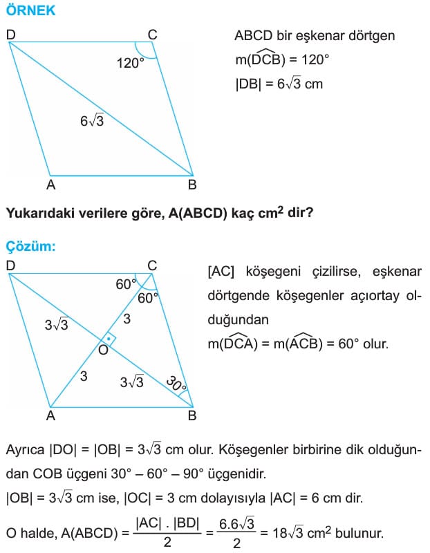 Eskenar Dortgen Ozellikleri Alani Sorulari Cozumleri Ornek 14 Eskenar Dortgen Ozellikleri Alani Sorulari Cozumleri Ornek 14