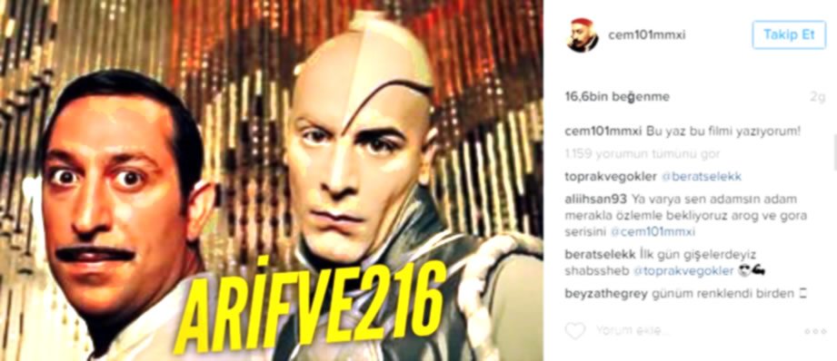 Cem Yılmaz yeni filmi arif ve 216