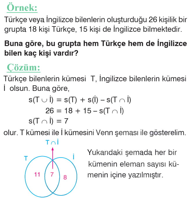 Küme problemleri örnek soru 1