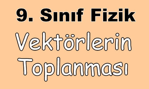 Vektörlerin Toplanması 9.Sınıf Fizik içeriğine ait görsel