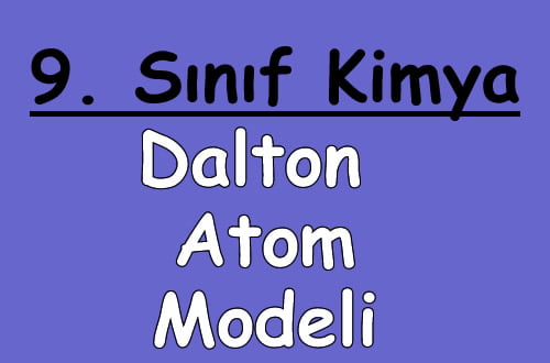 Dalton Atom Modeli 9. Sınıf Kimya içeriğine ait görsel