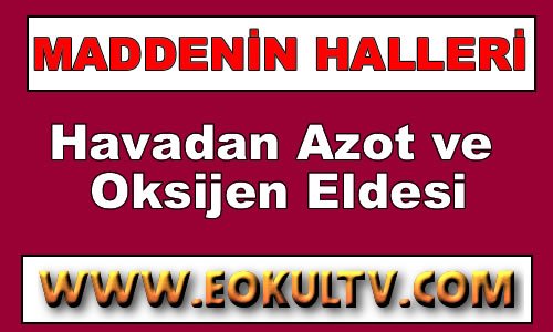 Havadan Azot ve Oksijen Eldesi 9. Sınıf Kimya içeriğine ait görsel
