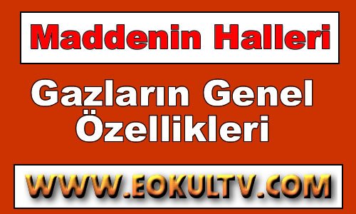 Gazların Genel Özellikleri 9. Sınıf Kimya içeriğine ait görsel