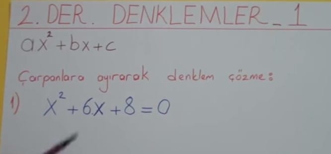 9. sınıf Birinci Dereceden Denklemler Video Şenol Hoca içeriğine ait görsel