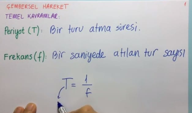 Çembersel Hareket Konu Anlatımı video 12. sınıf fizik içeriğine ait görsel