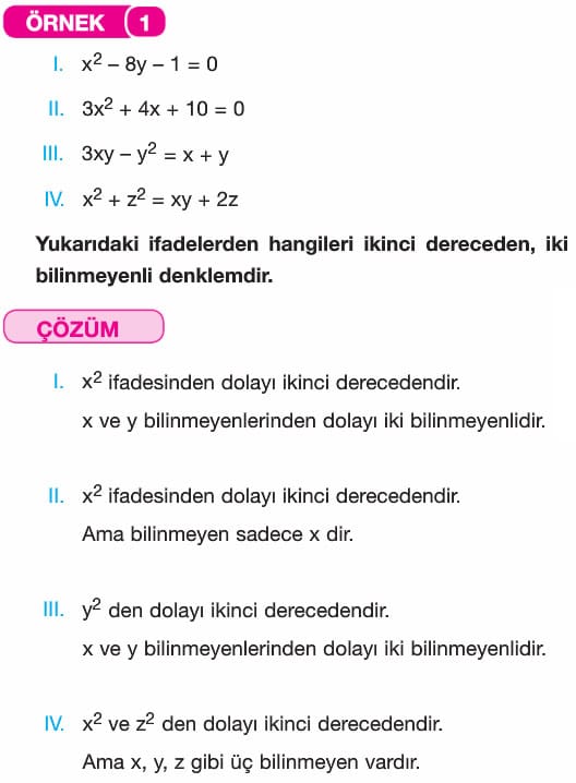 denklem ve esitsizlik sistemleri konu anlatimi sorulari cozumleri 11 sinif