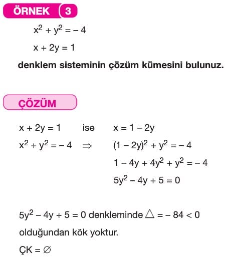 denklem ve esitsizlik sistemleri konu anlatimi sorulari cozumleri 11 sinif