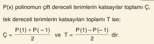 polinomlarda sabit terim ve katsayilar toplami 10 sinif