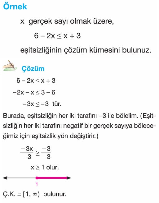 Birinci Dereceden Basit Esitsizlikler Sorulari Cozumleri Ornek 4