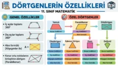 Dörtgenlerin Özellikleri 11. Sınıf Matematik içeriğine ait görsel
